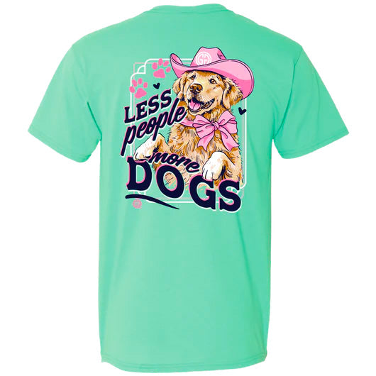 Less people more dogs tee back