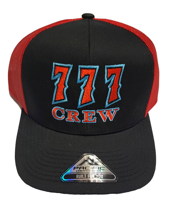777 Crew red & black hat