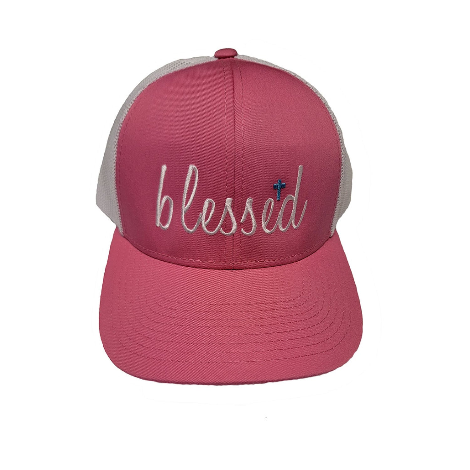 Pink Blessed Embroidered Hat