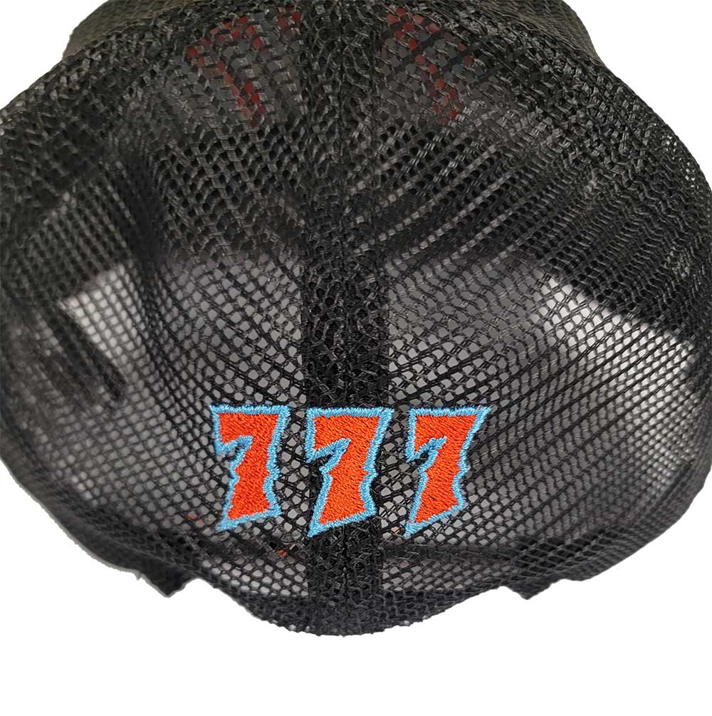 Black 777 crew New Era hat back