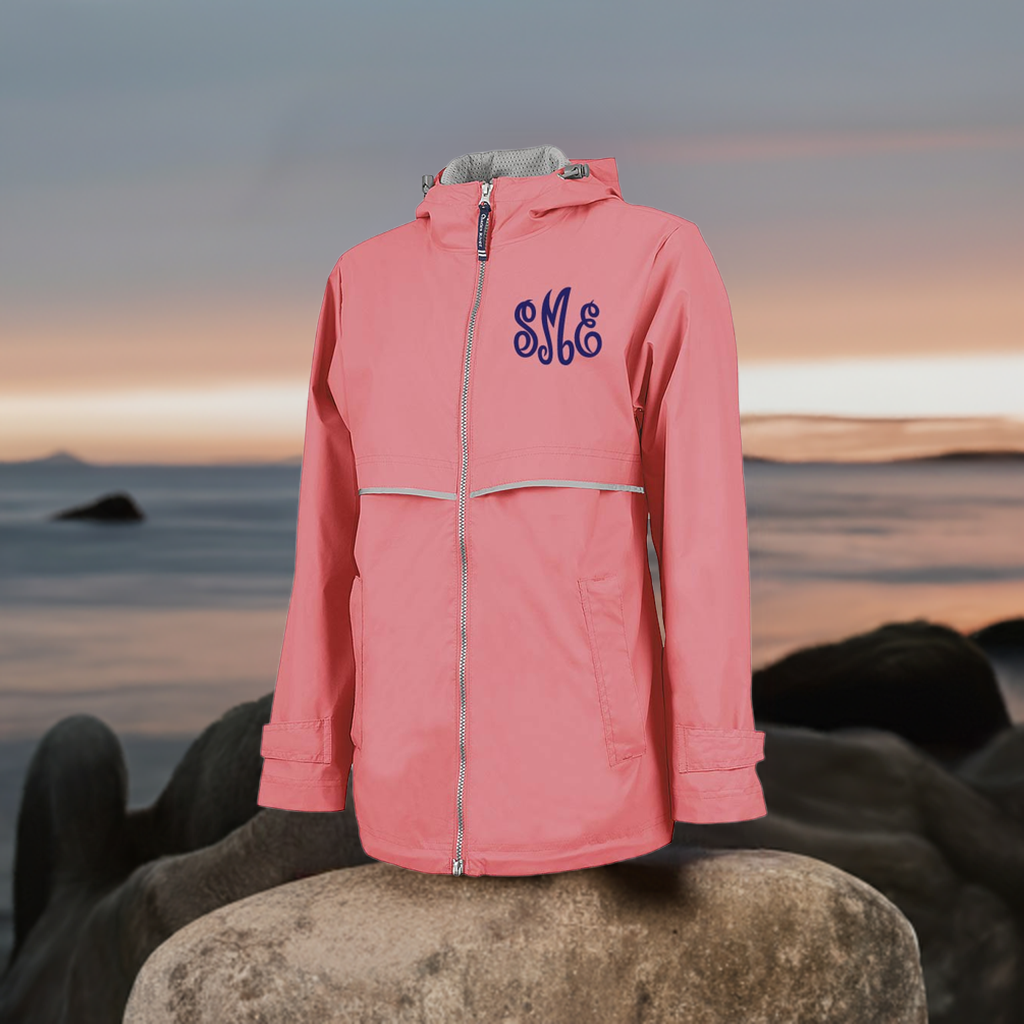Coral rain jacket 