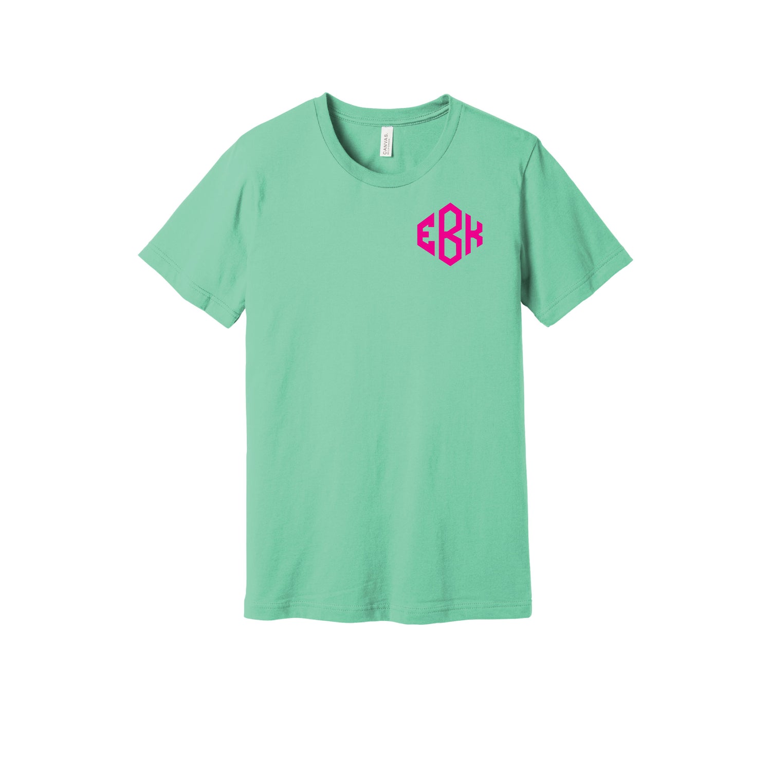 Mint monogrammed tee